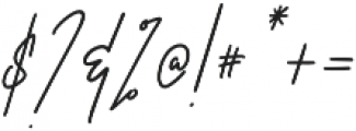 Otentic Signature Alt otf (400) Font OTHER CHARS