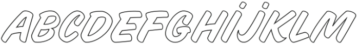 Otera italic Outline otf (400) FONT