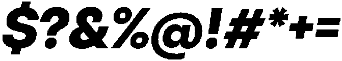 Otfits Grotesk Extra Bold Italic otf (700) Font OTHER CHARS