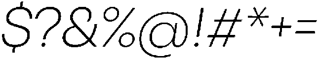 Otfits Grotesk Extra Light Italic otf (200) Font OTHER CHARS