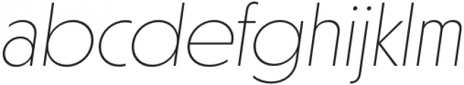 Otterco Display Thin Italic otf (100) Font LOWERCASE