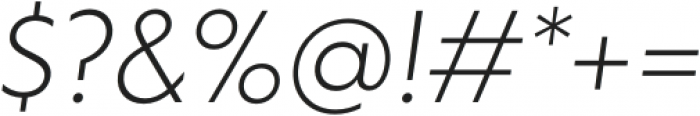 Otterco ExtraLight Italic otf (200) Font OTHER CHARS