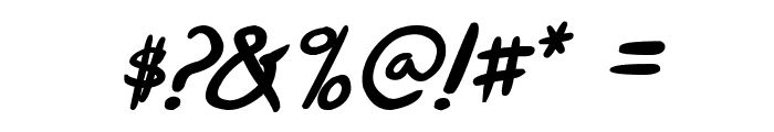 Otaku Rant Bold Italic Font OTHER CHARS