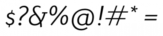 Otari Light Italic Font OTHER CHARS