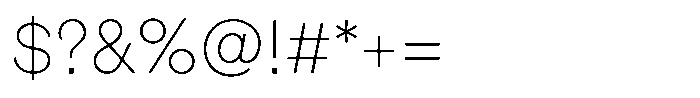 OT Magnet Arabic Thin Font OTHER CHARS
