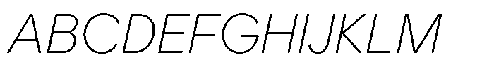 OT Magnet Thin Italic Font UPPERCASE