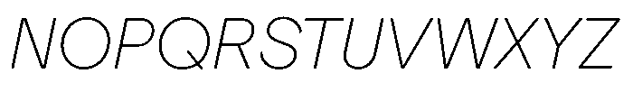 OT Magnet Thin Italic Font UPPERCASE