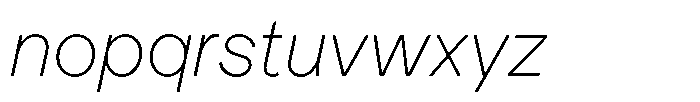 OT Magnet Thin Italic Font LOWERCASE