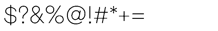 OT Magnet Thin Font OTHER CHARS