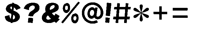 OT-NIS_A Ultra Bold Font OTHER CHARS