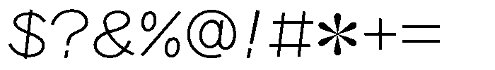 OT-NIS_A Ultra Light Font OTHER CHARS