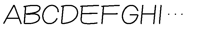 OT-NIS_A Ultra Light Font UPPERCASE