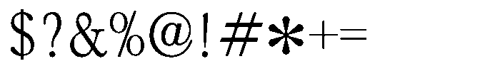 OT-NIS_BK Light Font OTHER CHARS