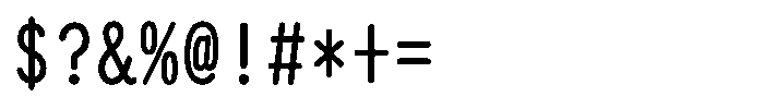 OT-NIS_HER Regular Font OTHER CHARS
