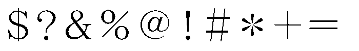 OT-NIS_JM Ultra Light Font OTHER CHARS