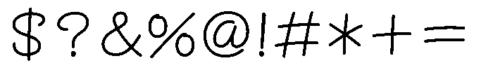 OT-NIS_NKR Regular Font OTHER CHARS