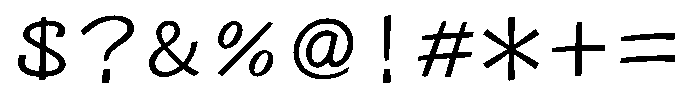 OT-NIS_NP Light Font OTHER CHARS