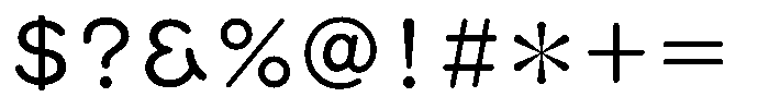 OT-NIS_R 4 Regular Font OTHER CHARS