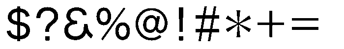 OT-NIS_S 4 Regular Font OTHER CHARS