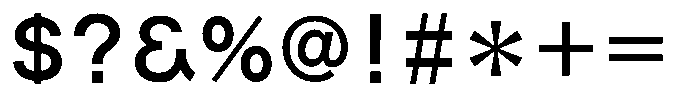 OT-NIS_S 7 Bold Font OTHER CHARS