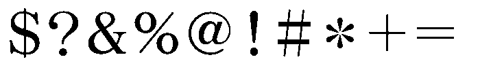 OT-NIS_VM Medium Font OTHER CHARS