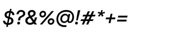 OT Replica Medium Italic Font OTHER CHARS