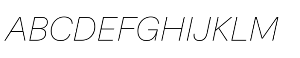 OT Replica Thin Italic Font UPPERCASE
