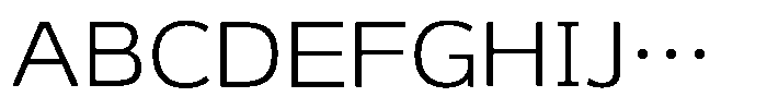 OT-UGD Light Font UPPERCASE