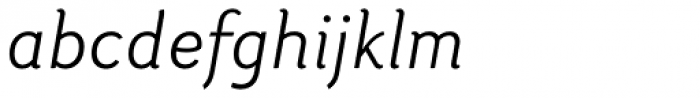 Otari Light Italic Font LOWERCASE