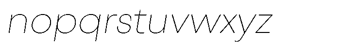 Otfits Grotesk Thin Italic Font LOWERCASE