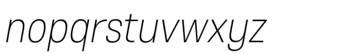 Otoiwo Grotesk Condensed Extra Light Italic Font LOWERCASE