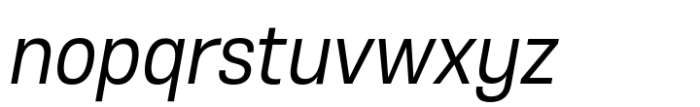 Otoiwo Grotesk Condensed Italic Font LOWERCASE