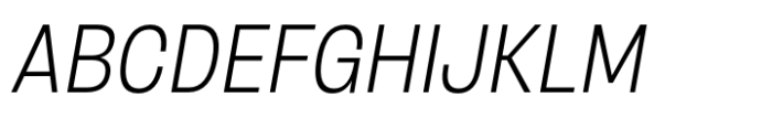 Otoiwo Grotesk Condensed Light Italic Font UPPERCASE