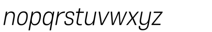 Otoiwo Grotesk Condensed Light Italic Font LOWERCASE