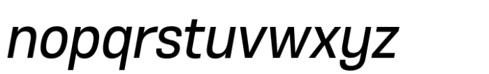 Otoiwo Grotesk Condensed Medium Italic Font LOWERCASE