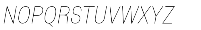 Otoiwo Grotesk Condensed Thin Italic Font UPPERCASE