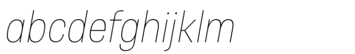 Otoiwo Grotesk Condensed Thin Italic Font LOWERCASE