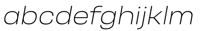 Otoiwo Grotesk Extended Extra Light Italic Font LOWERCASE