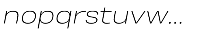 Otoiwo Grotesk Extended Extra Light Italic Font LOWERCASE