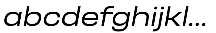 Otoiwo Grotesk Extended Italic Font LOWERCASE