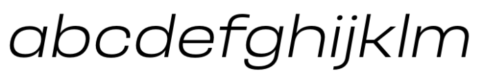 Otoiwo Grotesk Extended Light Italic Font LOWERCASE