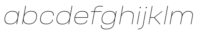 Otoiwo Grotesk Extended Thin Italic Font LOWERCASE