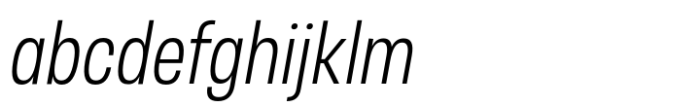 Otoiwo Grotesk Narrow Light Italic Font LOWERCASE