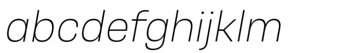 Otoiwo Grotesk Normal Extra Light Italic Font LOWERCASE