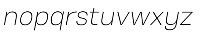 Otoiwo Grotesk Normal Extra Light Italic Font LOWERCASE