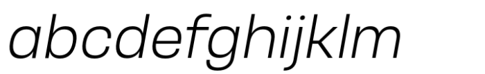 Otoiwo Grotesk Normal Light Italic Font LOWERCASE