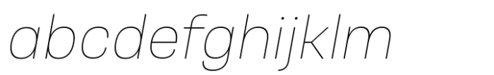 Otoiwo Grotesk Normal Thin Italic Font LOWERCASE