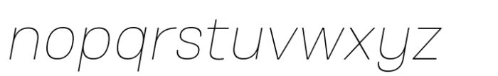 Otoiwo Grotesk Normal Thin Italic Font LOWERCASE