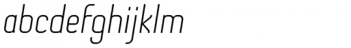 Otsu Sans Thin Italic Font LOWERCASE
