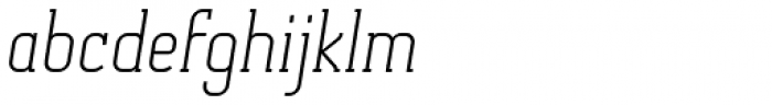 Otsu Slab Thin Italic Font LOWERCASE